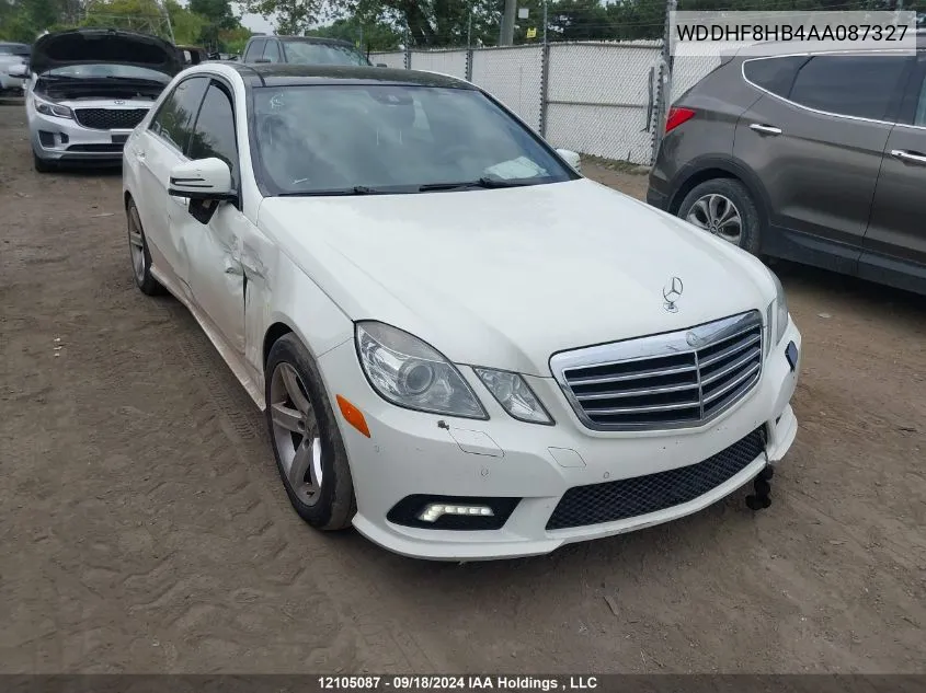 2010 Mercedes-Benz E-Class VIN: WDDHF8HB4AA087327 Lot: 12105087