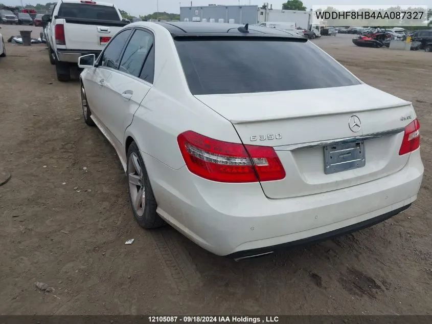 2010 Mercedes-Benz E-Class VIN: WDDHF8HB4AA087327 Lot: 12105087