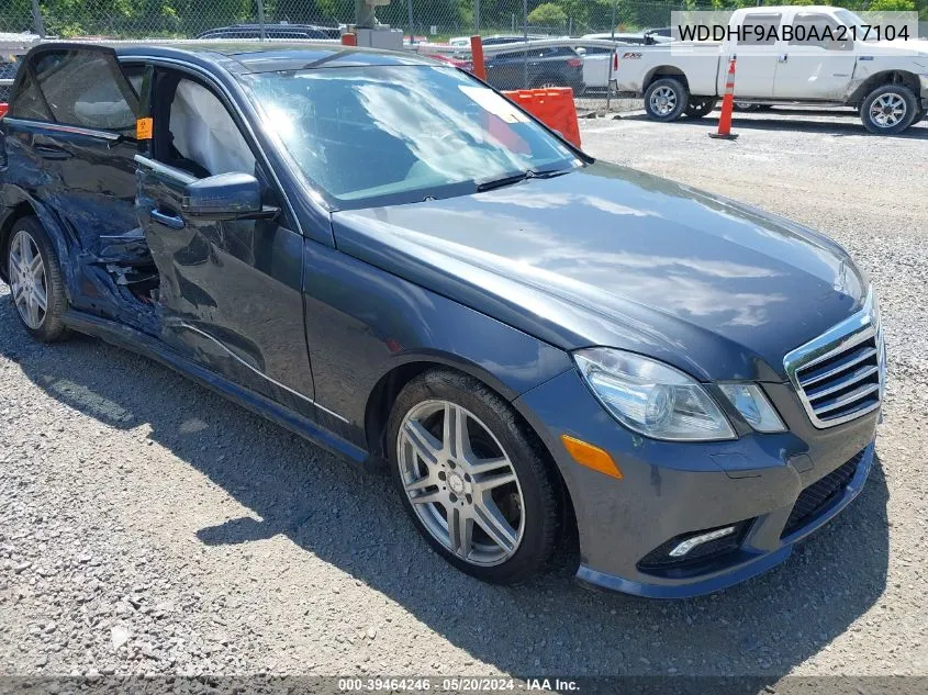 2010 Mercedes-Benz E 550 4Matic VIN: WDDHF9AB0AA217104 Lot: 39464246