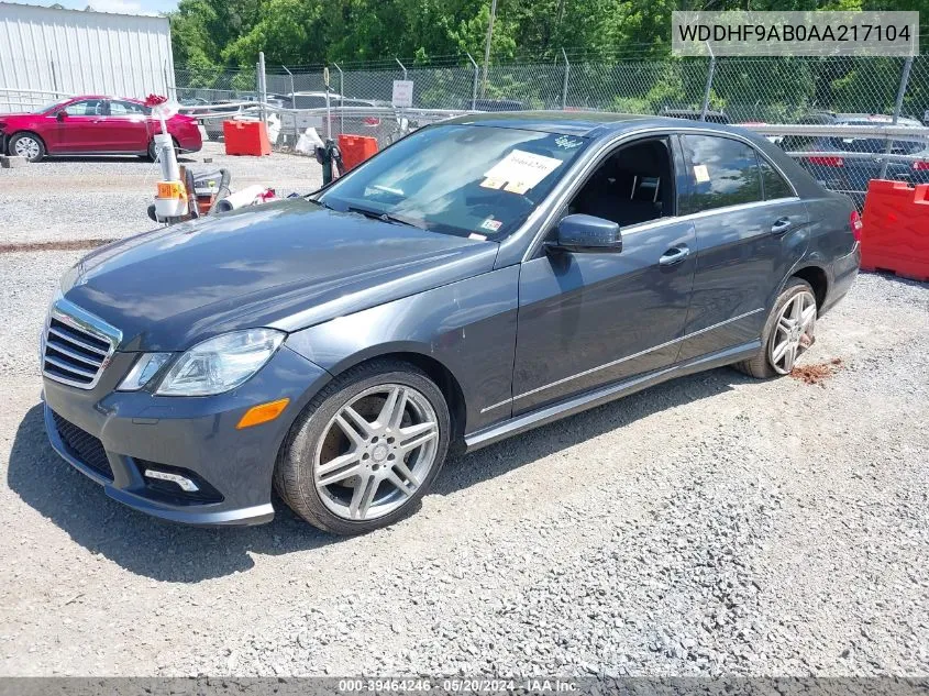 2010 Mercedes-Benz E 550 4Matic VIN: WDDHF9AB0AA217104 Lot: 39464246