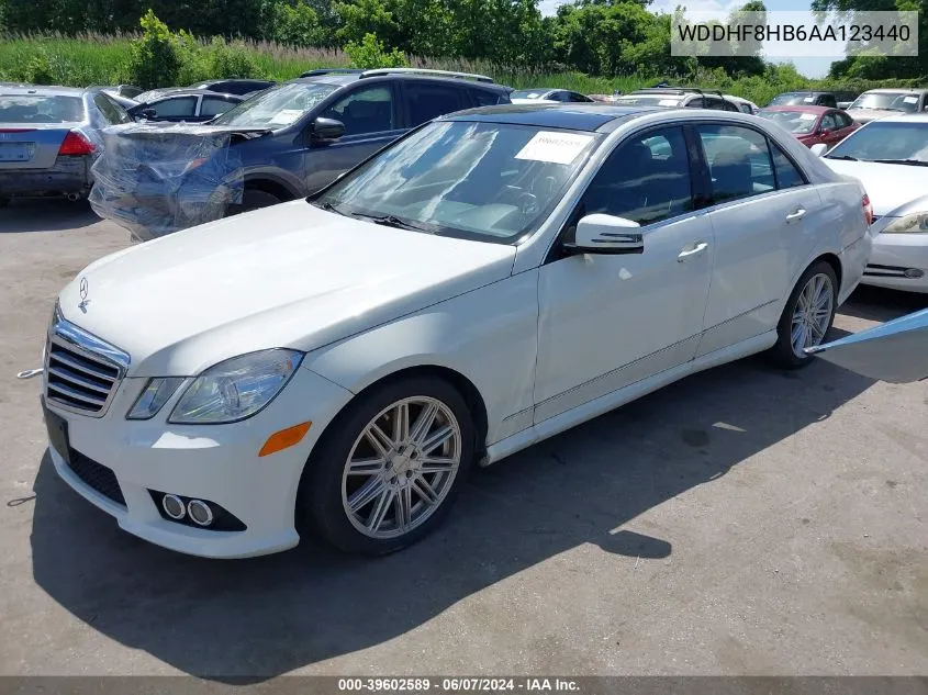 2010 Mercedes-Benz E 350 4Matic VIN: WDDHF8HB6AA123440 Lot: 39602589