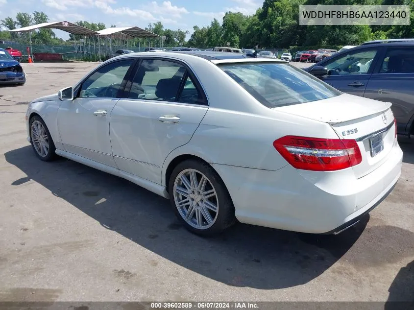 2010 Mercedes-Benz E 350 4Matic VIN: WDDHF8HB6AA123440 Lot: 39602589