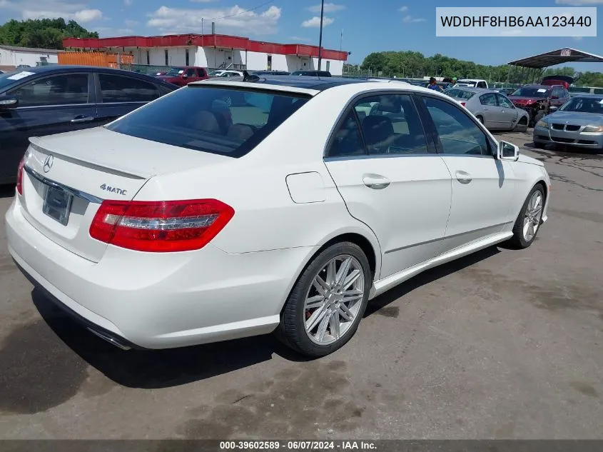 2010 Mercedes-Benz E 350 4Matic VIN: WDDHF8HB6AA123440 Lot: 39602589