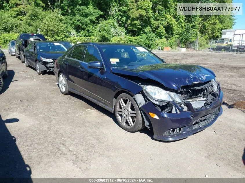 2010 Mercedes-Benz E 350 4Matic VIN: WDDHF8HB0AA177977 Lot: 39603912