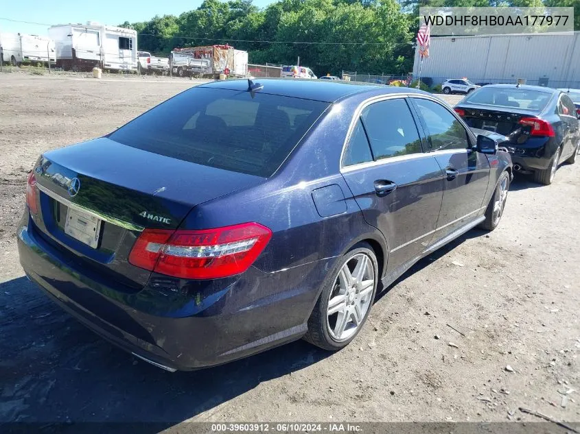 2010 Mercedes-Benz E 350 4Matic VIN: WDDHF8HB0AA177977 Lot: 39603912