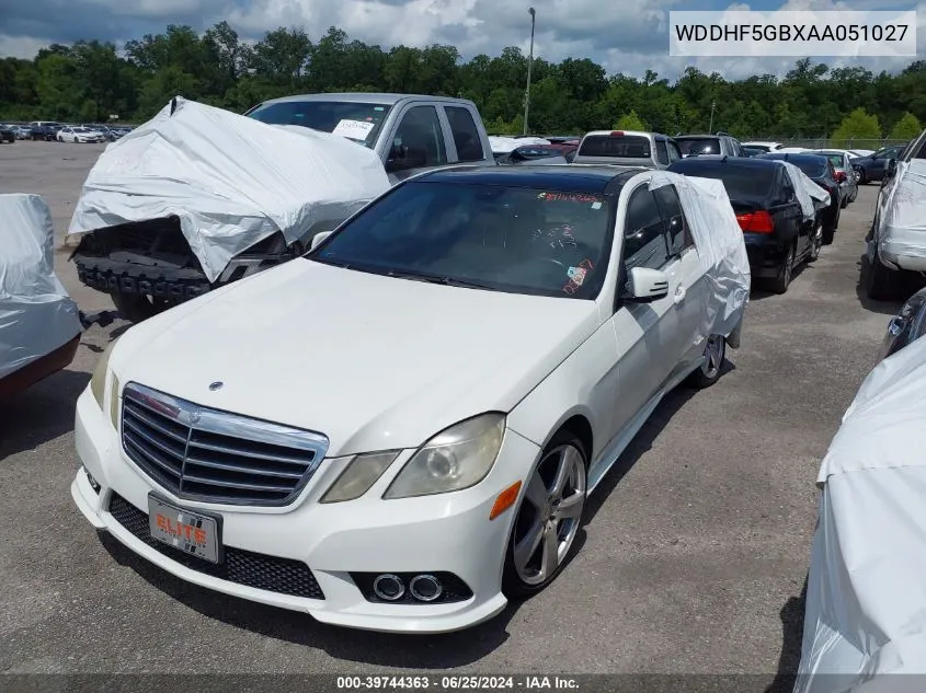 2010 Mercedes-Benz E 350 VIN: WDDHF5GBXAA051027 Lot: 39744363