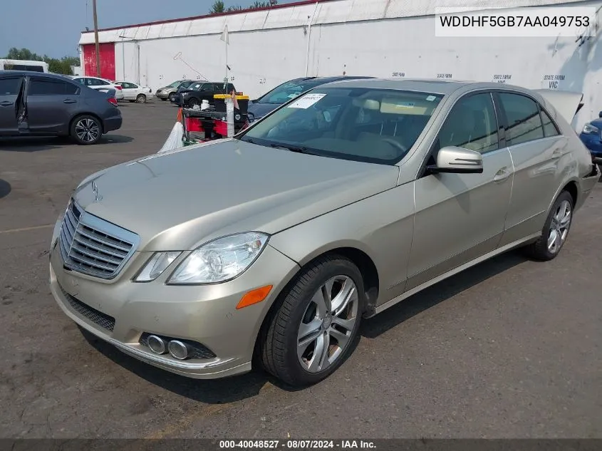 2010 Mercedes-Benz E 350 VIN: WDDHF5GB7AA049753 Lot: 40048527