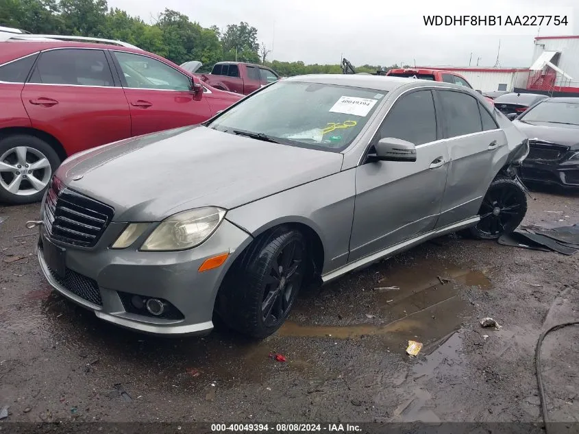 2010 Mercedes-Benz E 350 4Matic VIN: WDDHF8HB1AA227754 Lot: 40049394