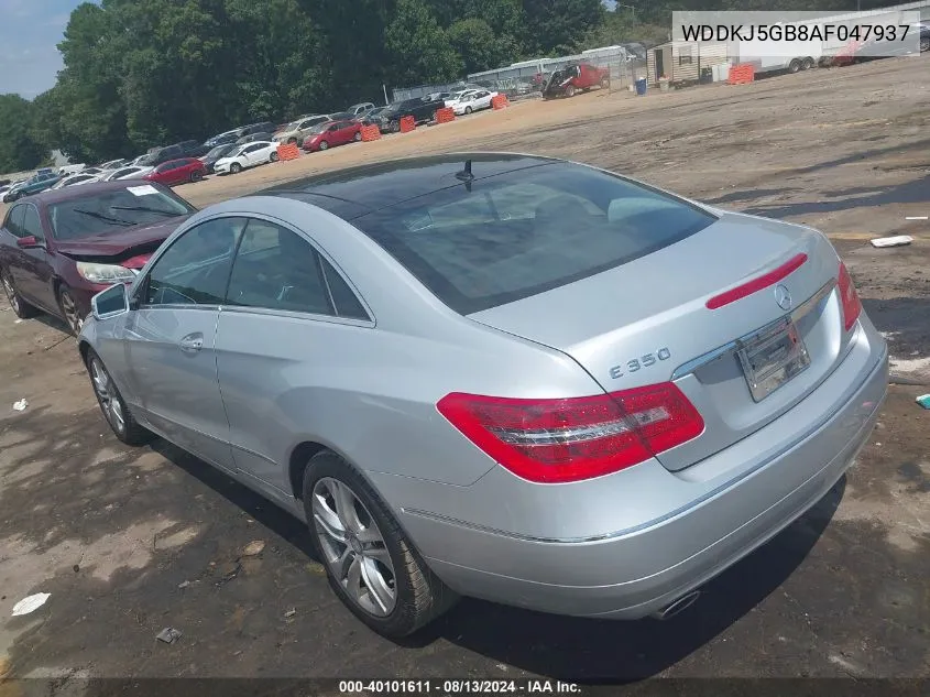 2010 Mercedes-Benz E 350 VIN: WDDKJ5GB8AF047937 Lot: 40101611