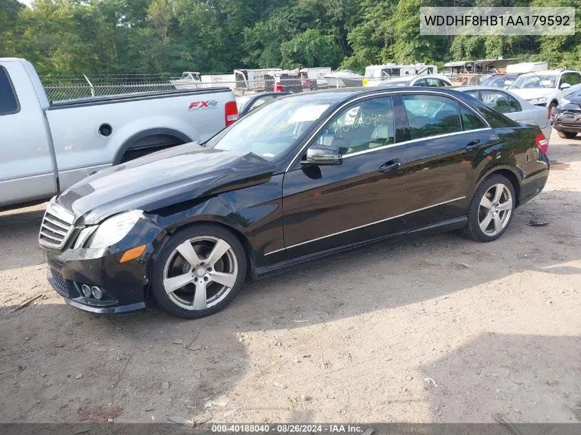 2010 Mercedes-Benz E 350 4Matic VIN: WDDHF8HB1AA179592 Lot: 40188040