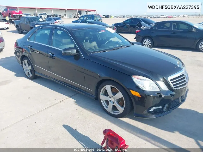 2010 Mercedes-Benz E 350 VIN: WDDHF5GBXAA227395 Lot: 40331016