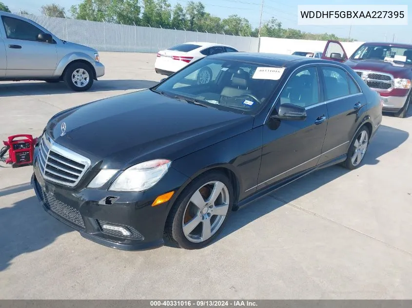 2010 Mercedes-Benz E 350 VIN: WDDHF5GBXAA227395 Lot: 40331016