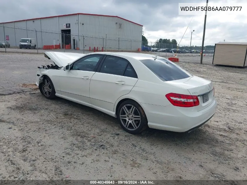 2010 Mercedes-Benz E 350 VIN: WDDHF5GB6AA079777 Lot: 40345643