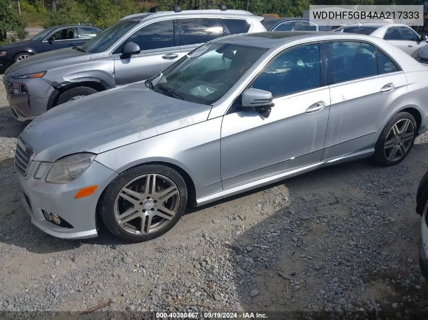 2010 Mercedes-Benz E 350 VIN: WDDHF5GB4AA217333 Lot: 40380467