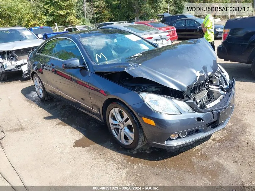 2010 Mercedes-Benz E 350 VIN: WDDKJ5GB5AF038712 Lot: 40391029