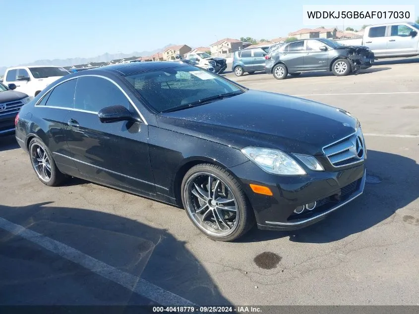 2010 Mercedes-Benz E 350 VIN: WDDKJ5GB6AF017030 Lot: 40418779