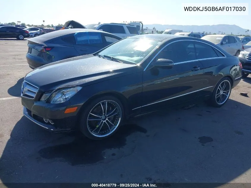 2010 Mercedes-Benz E 350 VIN: WDDKJ5GB6AF017030 Lot: 40418779