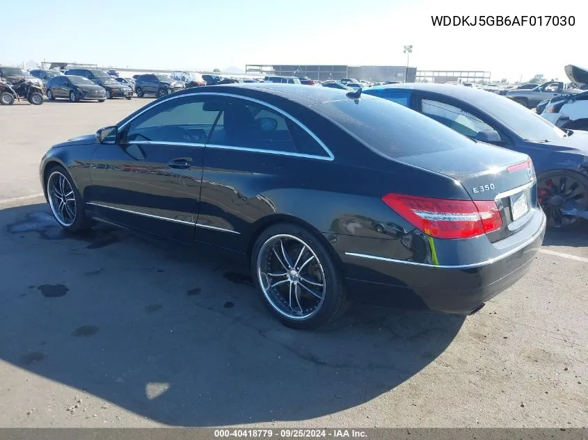 2010 Mercedes-Benz E 350 VIN: WDDKJ5GB6AF017030 Lot: 40418779