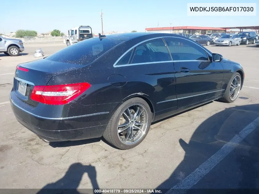 2010 Mercedes-Benz E 350 VIN: WDDKJ5GB6AF017030 Lot: 40418779