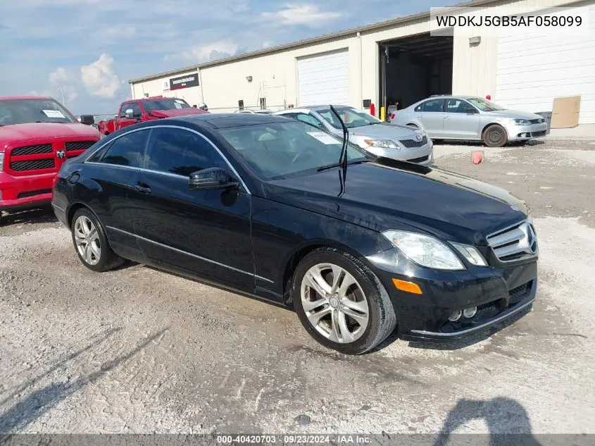 2010 Mercedes-Benz E 350 VIN: WDDKJ5GB5AF058099 Lot: 40420703