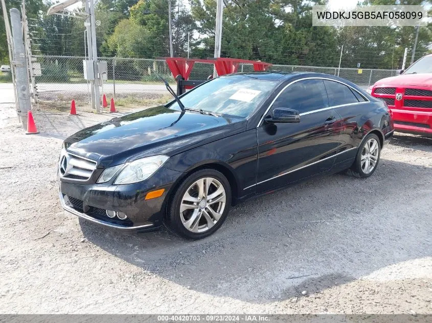 2010 Mercedes-Benz E 350 VIN: WDDKJ5GB5AF058099 Lot: 40420703