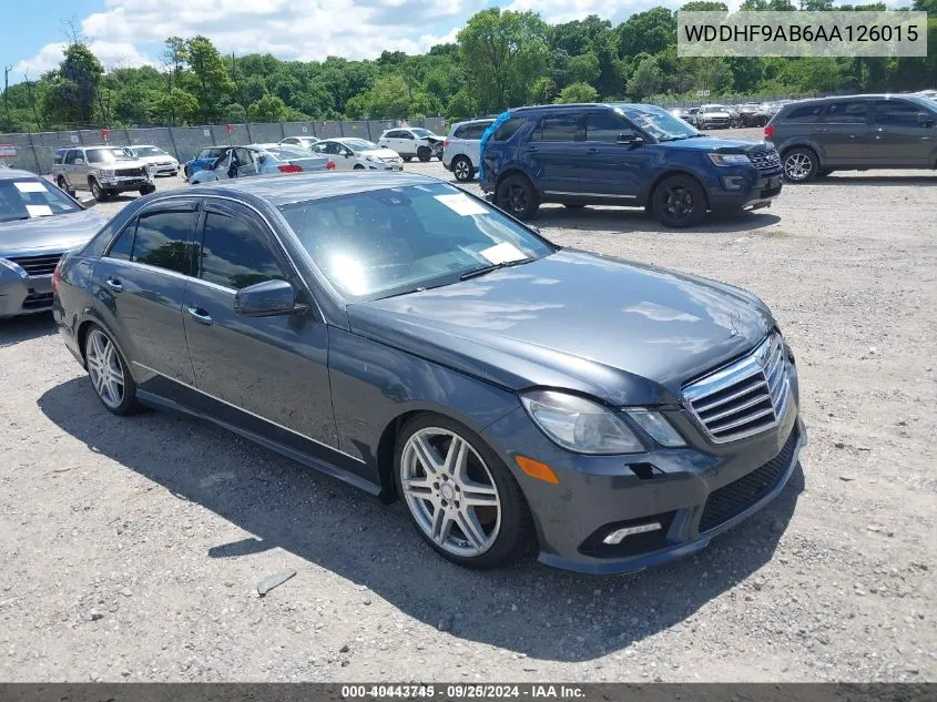 2010 Mercedes-Benz E 550 4Matic VIN: WDDHF9AB6AA126015 Lot: 40443745