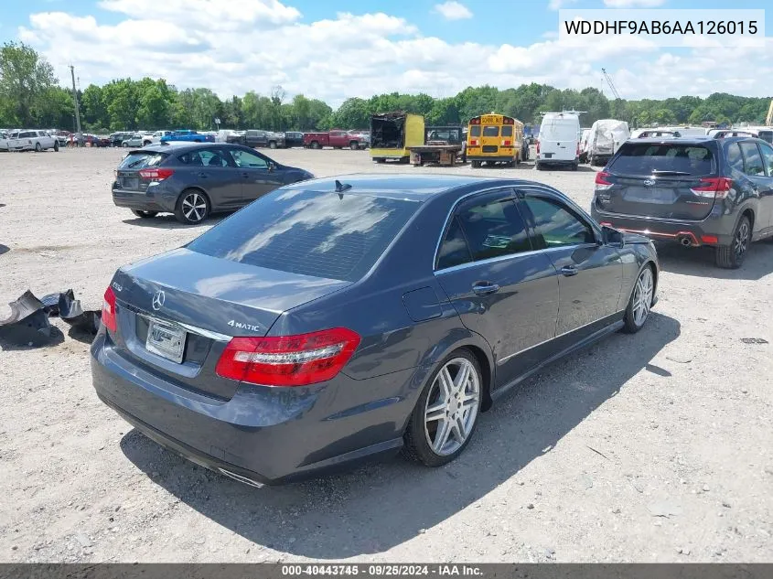 2010 Mercedes-Benz E 550 4Matic VIN: WDDHF9AB6AA126015 Lot: 40443745