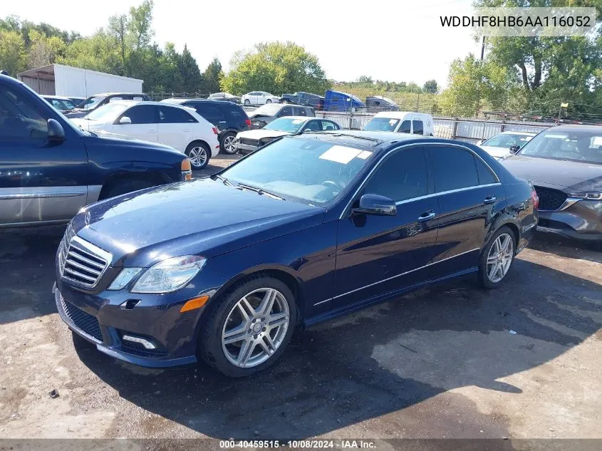 2010 Mercedes-Benz E 350 4Matic VIN: WDDHF8HB6AA116052 Lot: 40459515