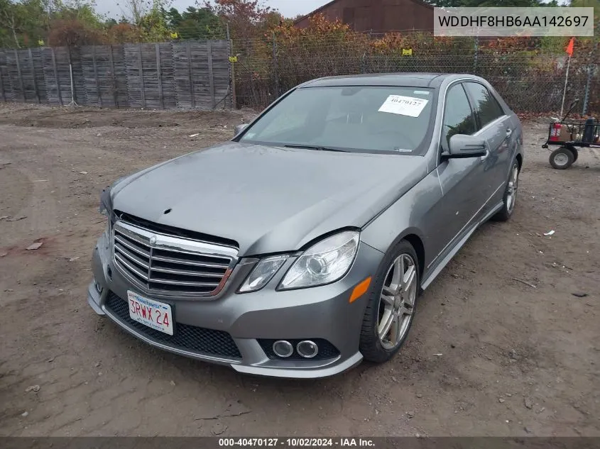 2010 Mercedes-Benz E 350 4Matic VIN: WDDHF8HB6AA142697 Lot: 40470127