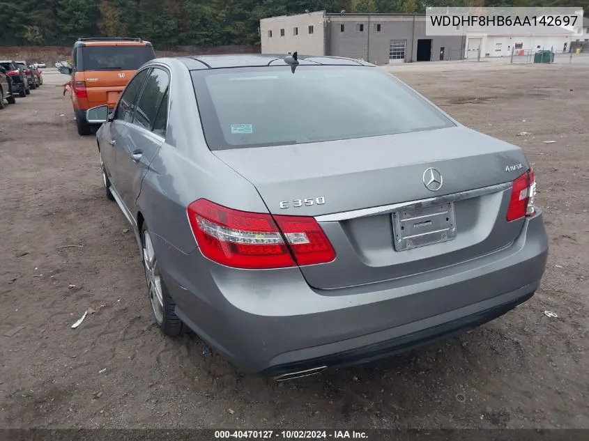 2010 Mercedes-Benz E 350 4Matic VIN: WDDHF8HB6AA142697 Lot: 40470127