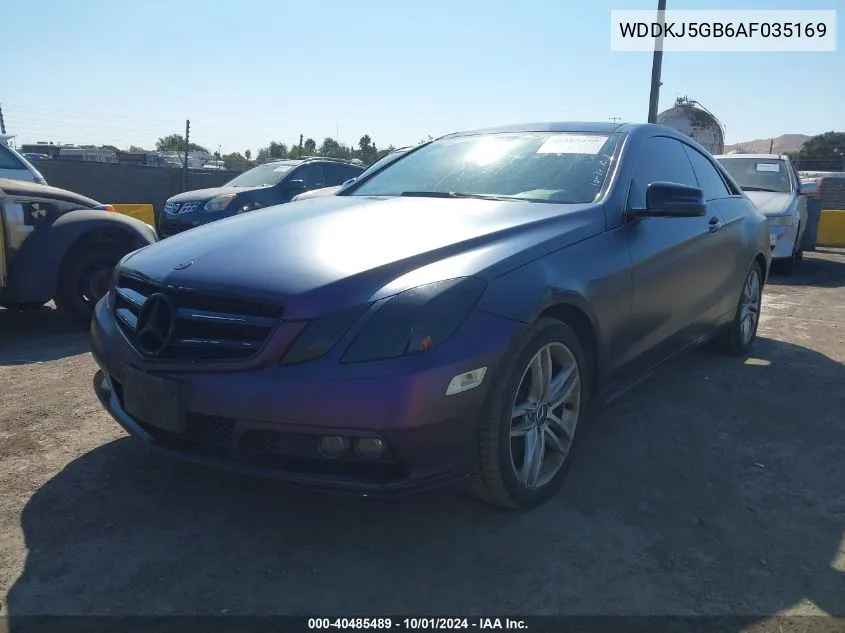 2010 Mercedes-Benz E 350 VIN: WDDKJ5GB6AF035169 Lot: 40485489