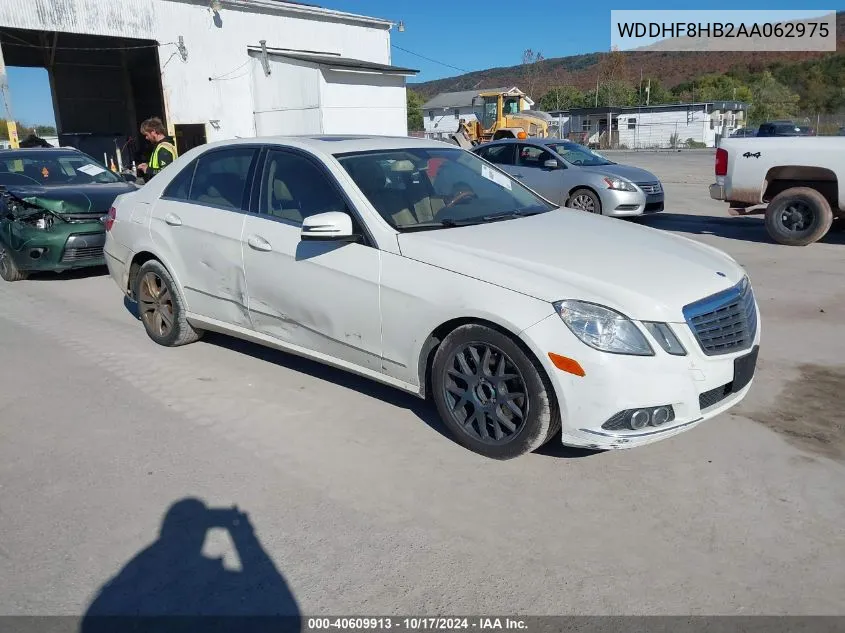 2010 Mercedes-Benz E 350 4Matic VIN: WDDHF8HB2AA062975 Lot: 40609913