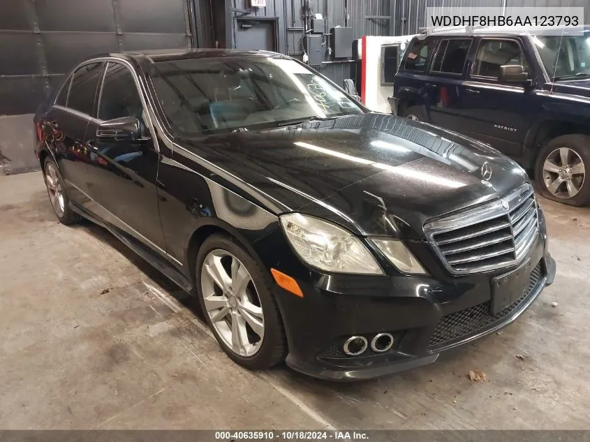 2010 Mercedes-Benz E 350 4Matic VIN: WDDHF8HB6AA123793 Lot: 40635910