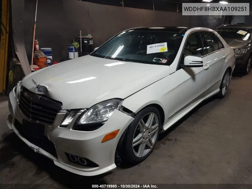 2010 Mercedes-Benz E 350 4Matic VIN: WDDHF8HBXAA109251 Lot: 40719980