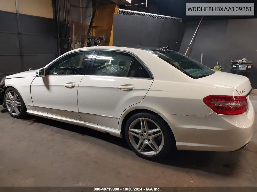 2010 Mercedes-Benz E 350 4Matic VIN: WDDHF8HBXAA109251 Lot: 40719980