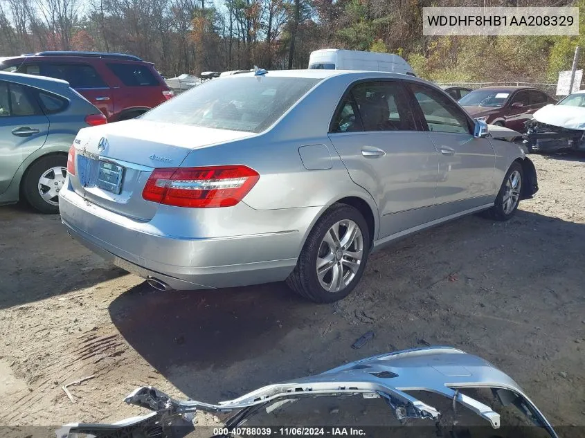 2010 Mercedes-Benz E 350 4Matic VIN: WDDHF8HB1AA208329 Lot: 40788039