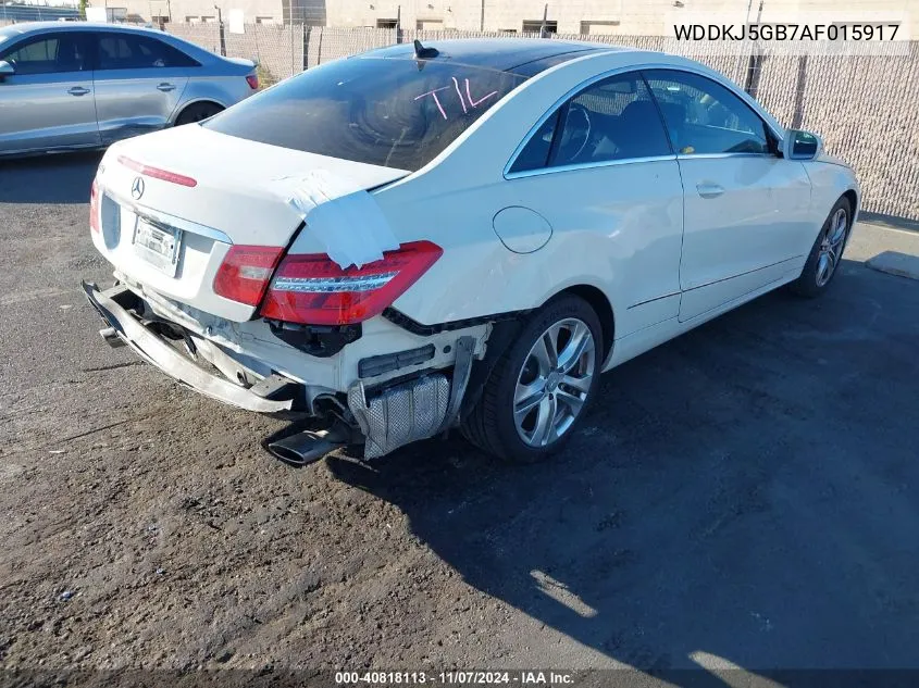 2010 Mercedes-Benz E 350 VIN: WDDKJ5GB7AF015917 Lot: 40818113