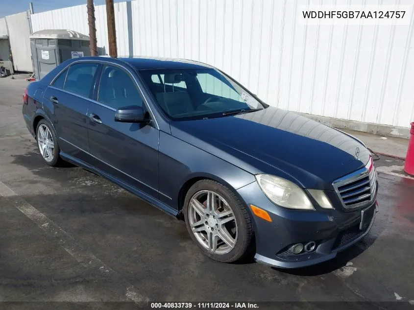 2010 Mercedes-Benz E 350 VIN: WDDHF5GB7AA124757 Lot: 40833739