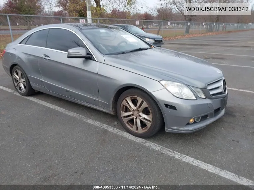 2010 Mercedes-Benz E 350 VIN: WDDKJ5GB9AF038342 Lot: 40853333