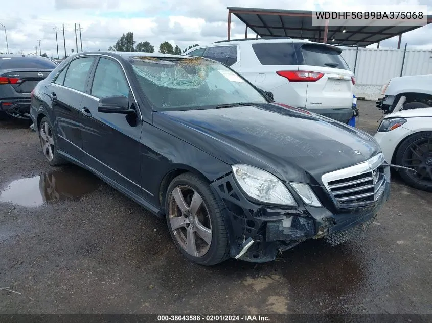 2011 Mercedes-Benz E 350 VIN: WDDHF5GB9BA375068 Lot: 38643588