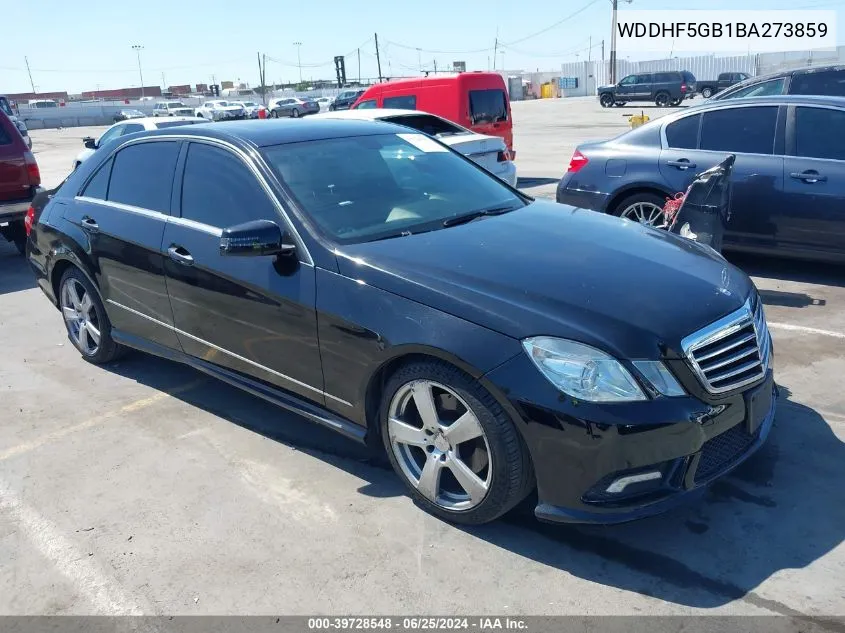 2011 Mercedes-Benz E 350 VIN: WDDHF5GB1BA273859 Lot: 39728548