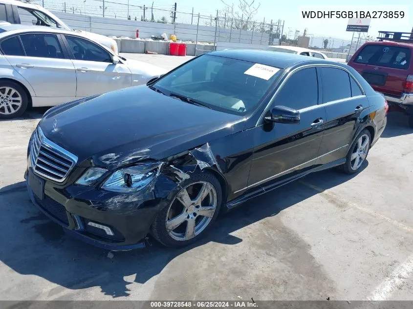 2011 Mercedes-Benz E 350 VIN: WDDHF5GB1BA273859 Lot: 39728548