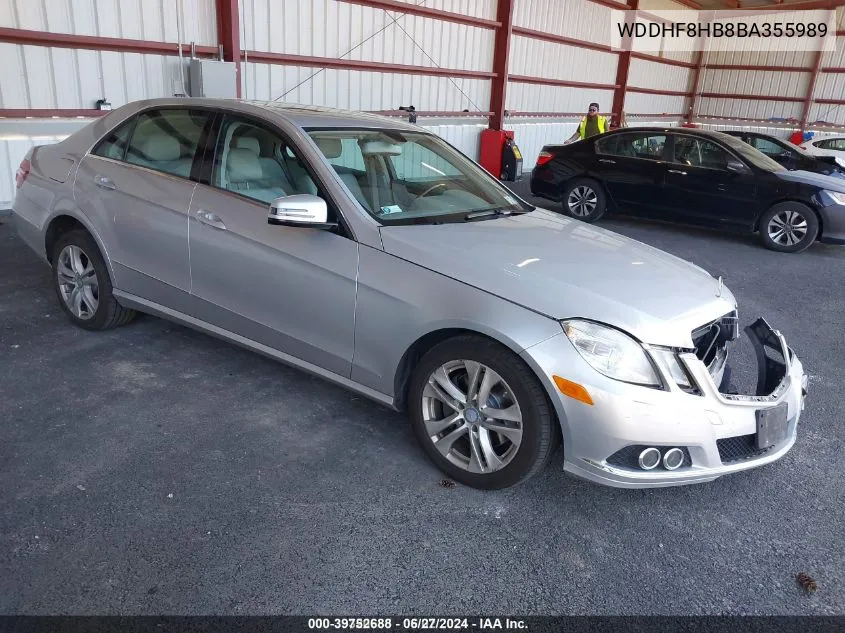 2011 Mercedes-Benz E 350 4Matic VIN: WDDHF8HB8BA355989 Lot: 39752688