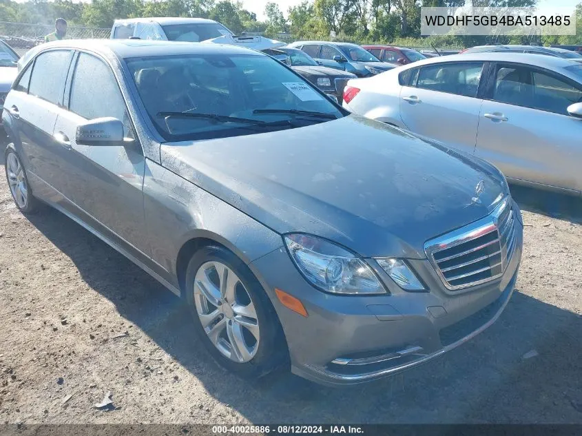 2011 Mercedes-Benz E 350 VIN: WDDHF5GB4BA513485 Lot: 40025886