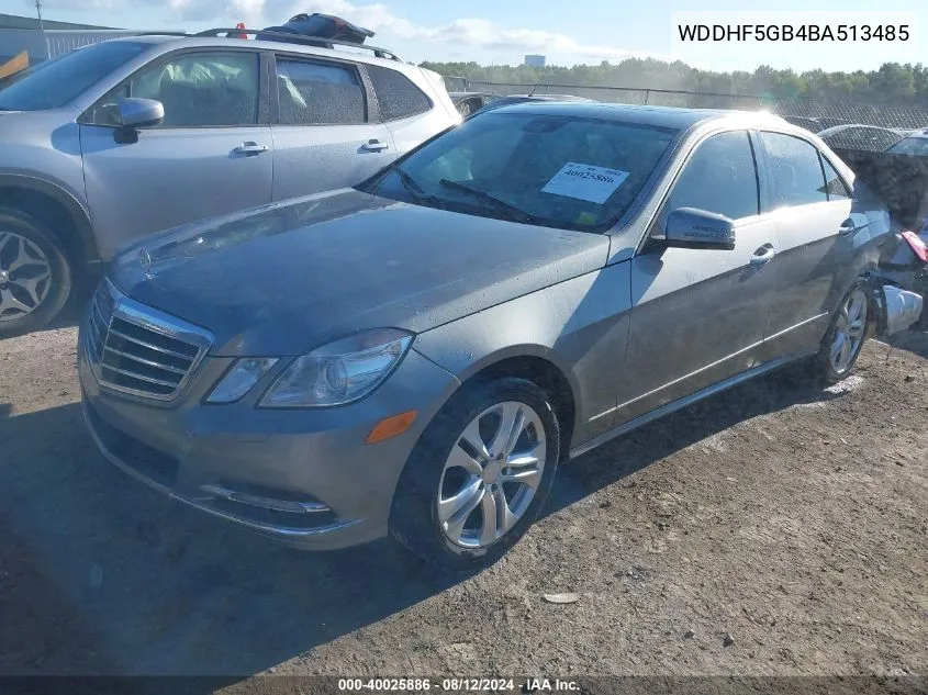 2011 Mercedes-Benz E 350 VIN: WDDHF5GB4BA513485 Lot: 40025886