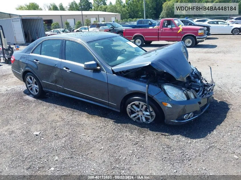 2011 Mercedes-Benz E 350 4Matic VIN: WDDHF8HB4BA448184 Lot: 40173883