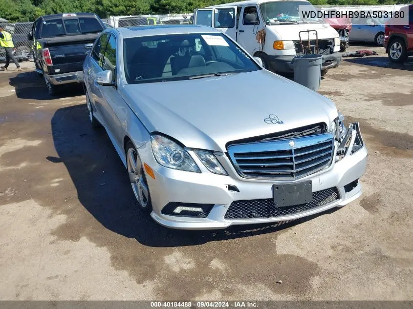 2011 Mercedes-Benz E 350 4Matic VIN: WDDHF8HB9BA503180 Lot: 40184488