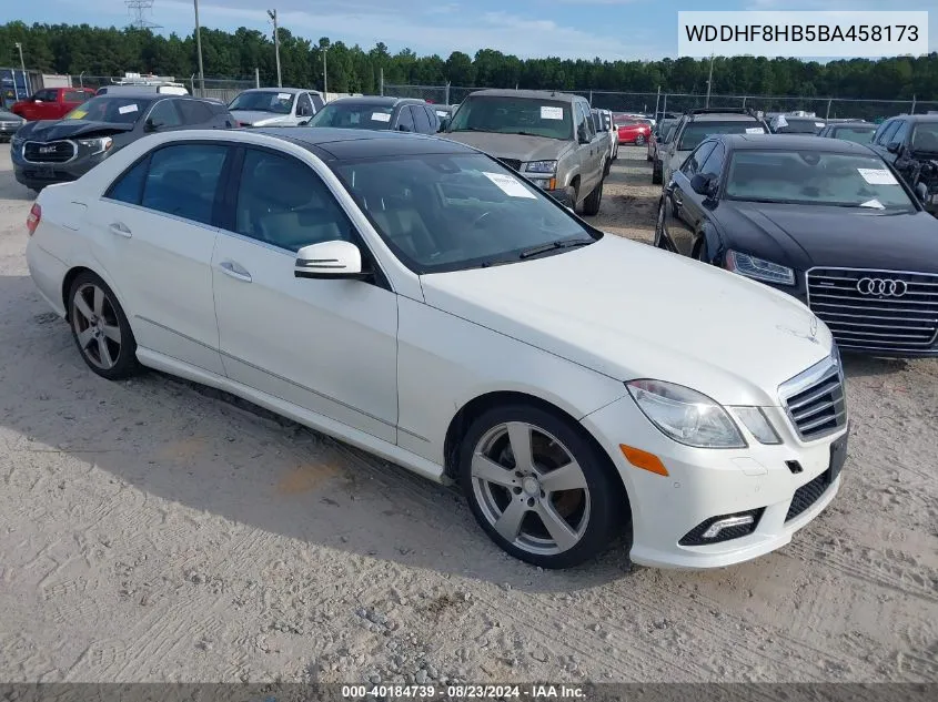 2011 Mercedes-Benz E 350 4Matic VIN: WDDHF8HB5BA458173 Lot: 40184739