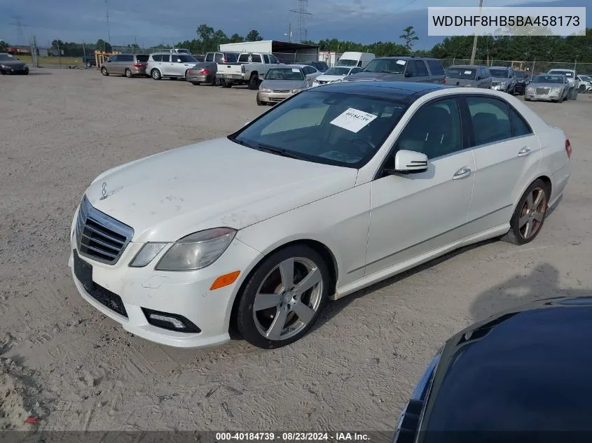 2011 Mercedes-Benz E 350 4Matic VIN: WDDHF8HB5BA458173 Lot: 40184739