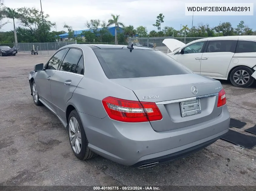 2011 Mercedes-Benz E 350 Bluetec VIN: WDDHF2EBXBA482891 Lot: 40195775